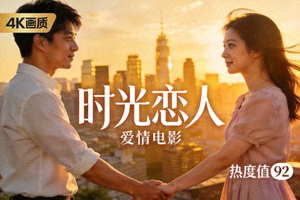 爱情电影《时光恋人》高清海报 - 4K画质，热度值92